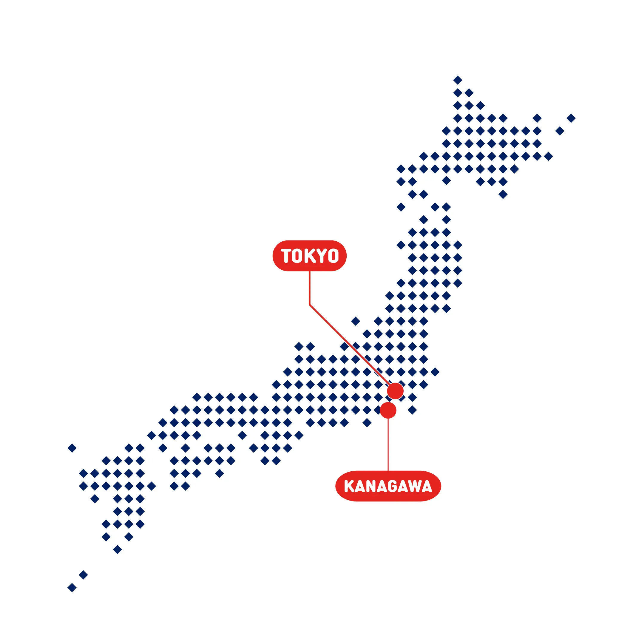 リノベーションの施工エリア 神奈川県と東京都の全域